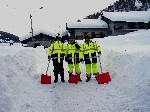 Protezione civile nella neve